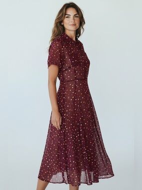 hollister smocked waist crisscross back midi dress Hollister Smocked Waist Crisscross Back Midi Dress in Blue